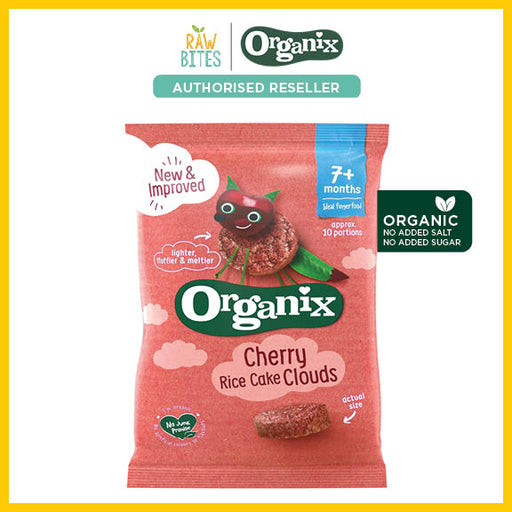 Organix Baby Food Cherry Rice Cake Clouds 40g [7 mos+]