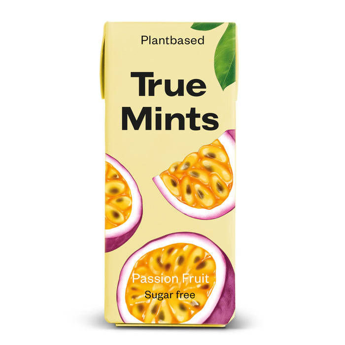 True Mints Passion Fruit 13g/20pcs (Natural Flavors, Plantbased Sweetener, Vegan)