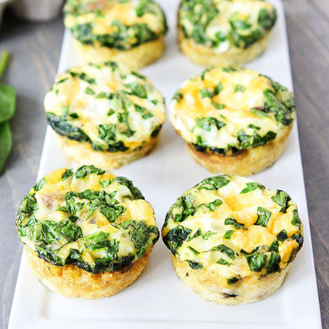 Egg Muffins with Sausage, Spinach, and Cheese