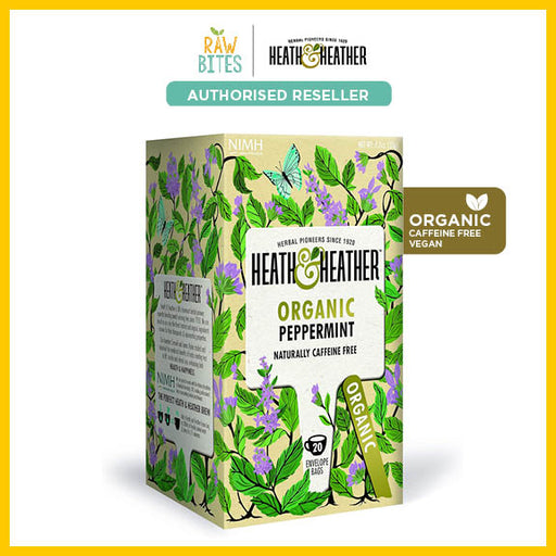Heath & Heather Organic Peppermint Tea 20g/20 bags (Caffeine Free, Gluten Free, Vegan)