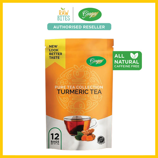 Ginga Turmeric Pure Tea 24g [12 x 2g] (All Natural, Caffeine Free)