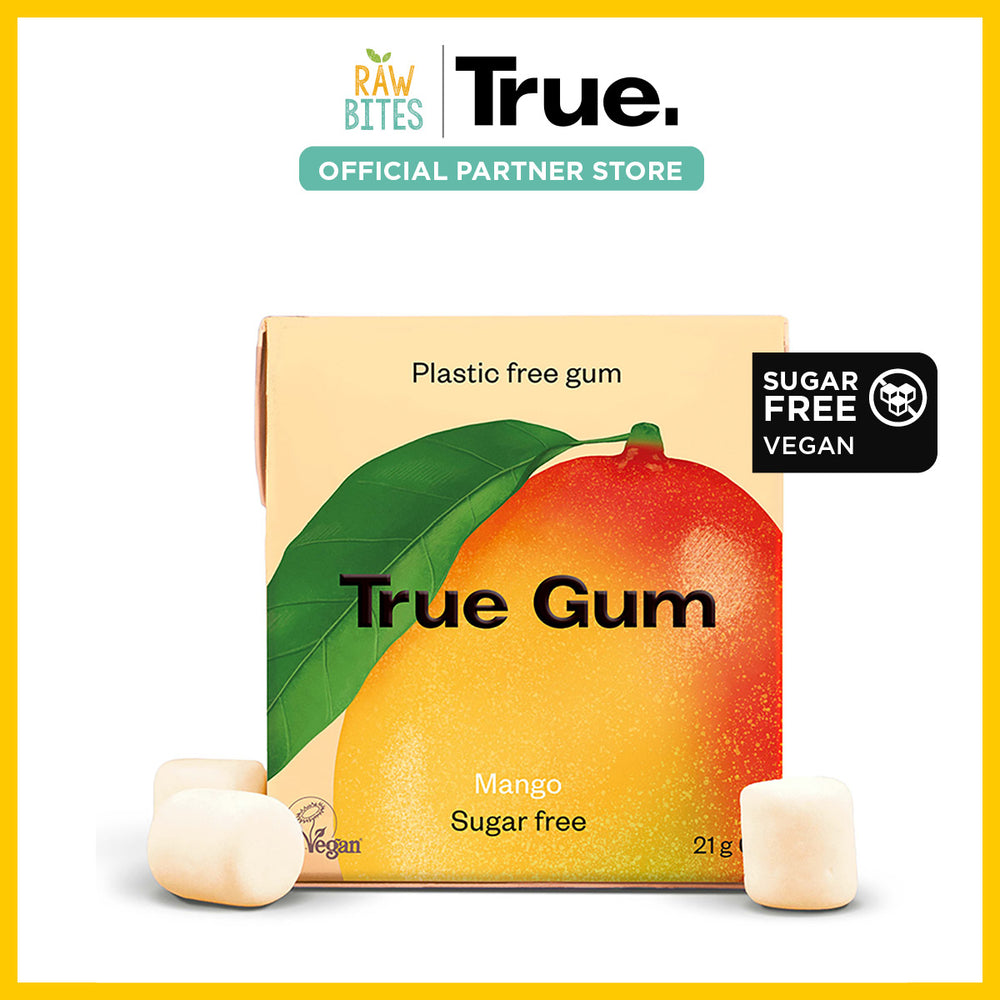 True Gum Mango 21g/13pcs (Sugar Free, Palm Oil Free, Vegan)