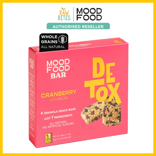 Mood Food Bar Detox - Cranberry with Acai [4 x 50g] 