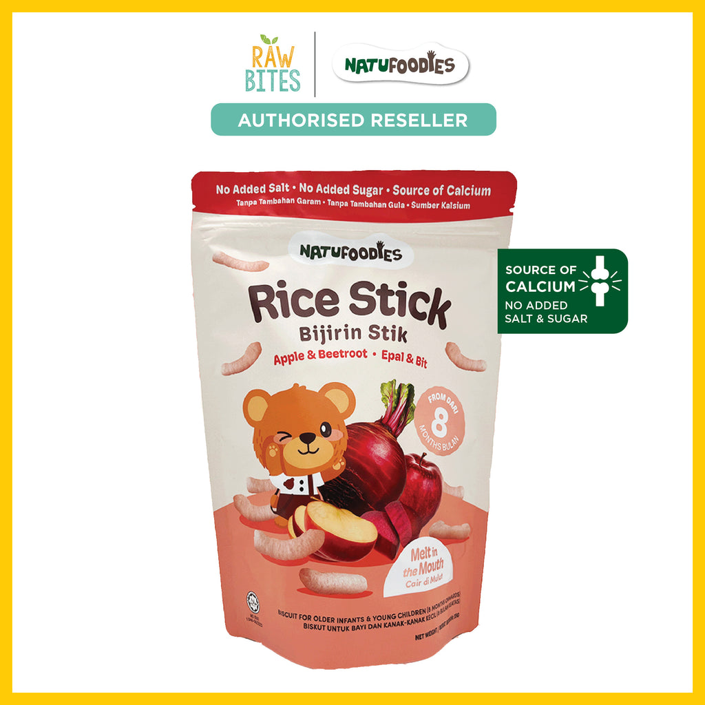 Natufoodies Baby Snack Apple Beetroot Rice Stick 35g [8 mos+]