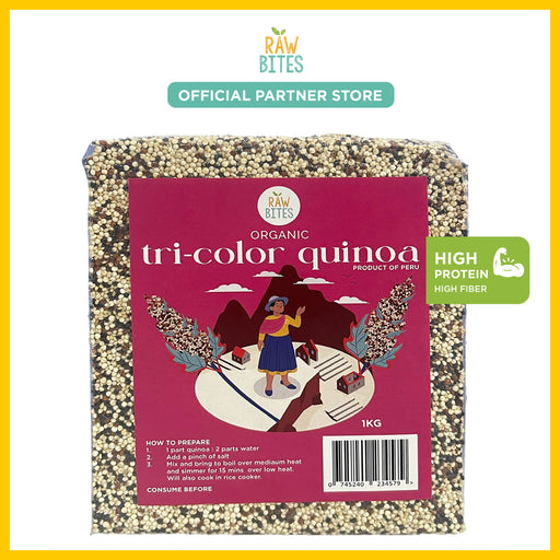 Raw Bites Tri-Color Quinoa 1kg (Gluten Free, High Fiber)