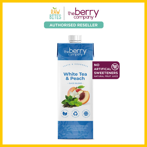 The Berry Company White Tea Peach Juice 1L (Gluten Free, No Refined Sugar, Vegan)