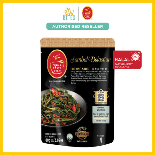 Sambal Belacan cooking sauce package with brand logos on a white background