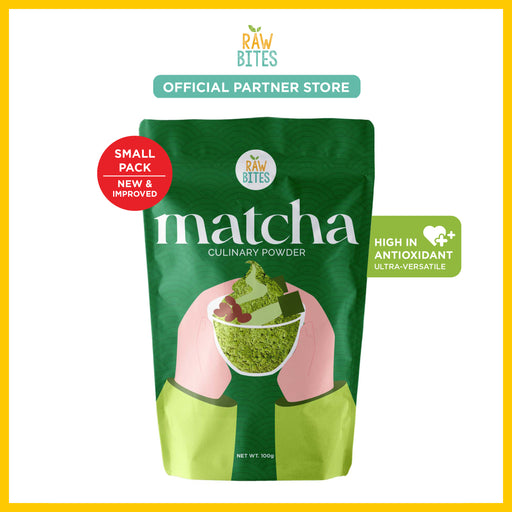 Raw Bites Pure Culinary Matcha 100g (Rich in Antioxidants, No Sugar Added)