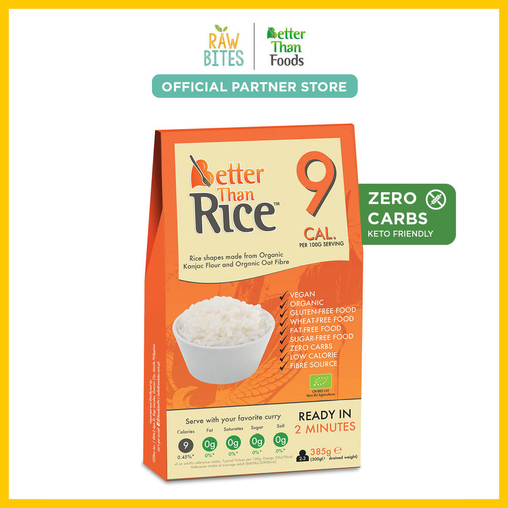 Better Than Organic Konjac Rice 385g (Keto Friendly, Low Calorie, Zero ...