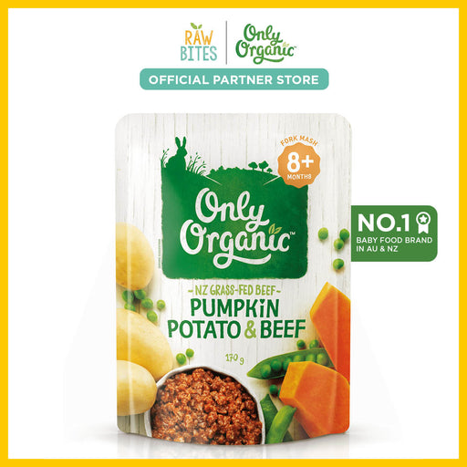 Only Organic Baby Food Pumpkin, Potato & Beef 170g [8 mos+] (Organic, Nutritionist Approved)