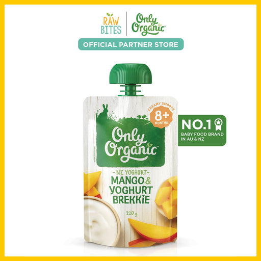 Only Organic Baby Food Mango & Yoghurt Brekkie 120g [8 mos+] (Organic, Nutritionist Approved)