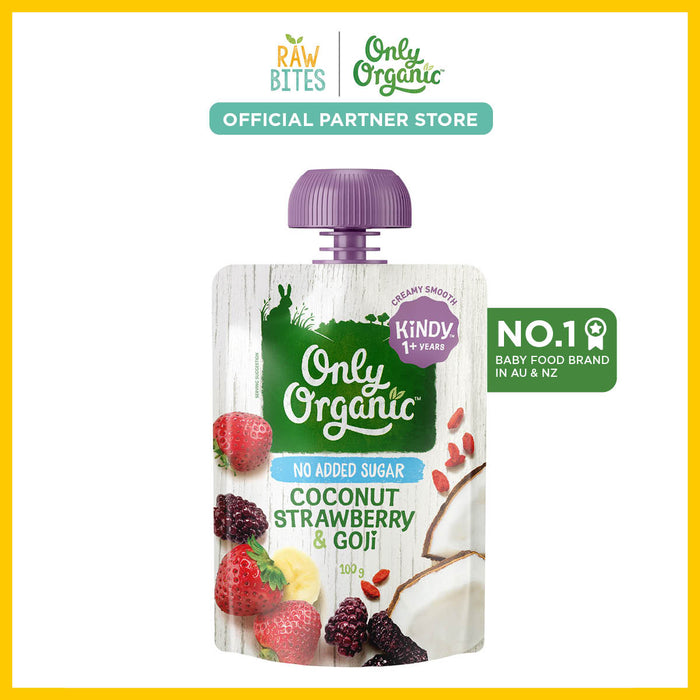Only Organic Coconut Strawberry & Goji (1-5yrs) 100g