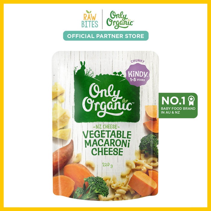 Only Organic Baby Food Vegetable Macaroni Cheese 220g [12 mos+] (Organic, Nutritionist Approved)