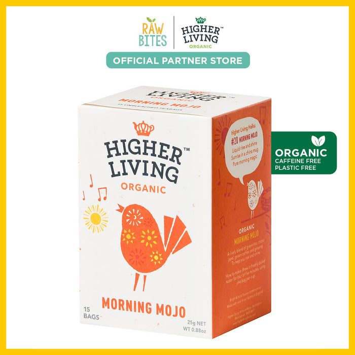 Higher Living Organic Morning Mojo Tea 25g/15 bags (Caffeine Free)
