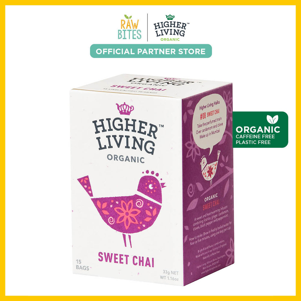 Higher Living Organic Sweet Chai Tea 33g/15 bags (Caffeine Free)