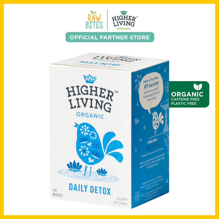 Higher Living Organic Daily Detox Tea 25g/15 bags (Caffeine Free)