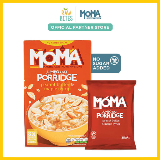 MOMA Peanut Butter Maple Syrup Porridge Sachets (8 x 35g)