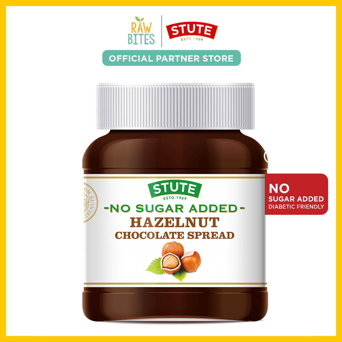 Stute No Sugar Added Hazelnut Chocolate Spread 350g (Diabetic Friendly