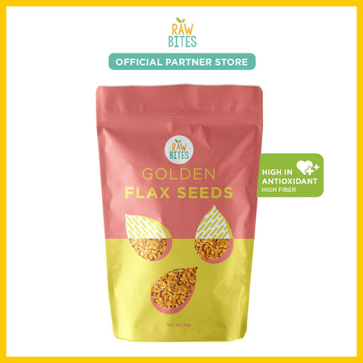 Raw Bites Golden Flax Seeds 70g (High in Antioxidants, High Fiber)