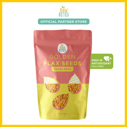 Raw Bites Golden Flax Seeds 250g (High in Antioxidants, High Fiber)