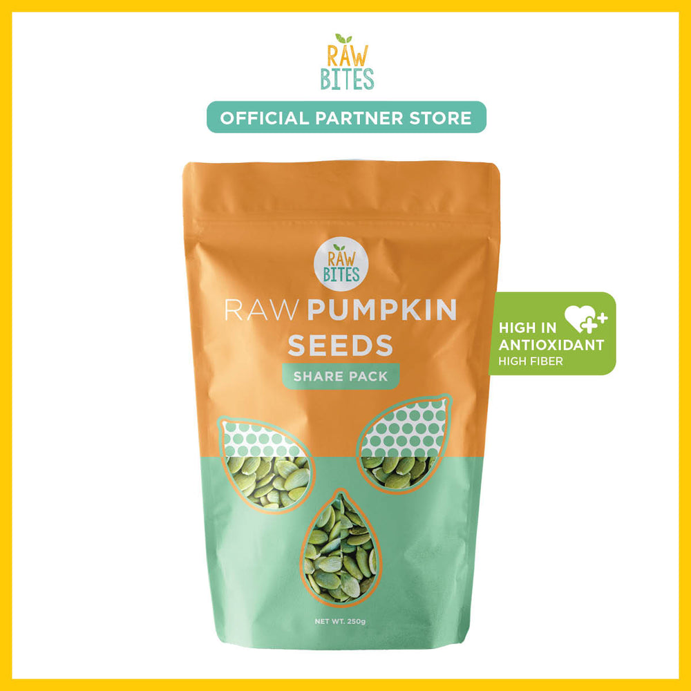 Raw Bites Pumpkin Seeds 250g (High in Antioxidants, High Fiber)