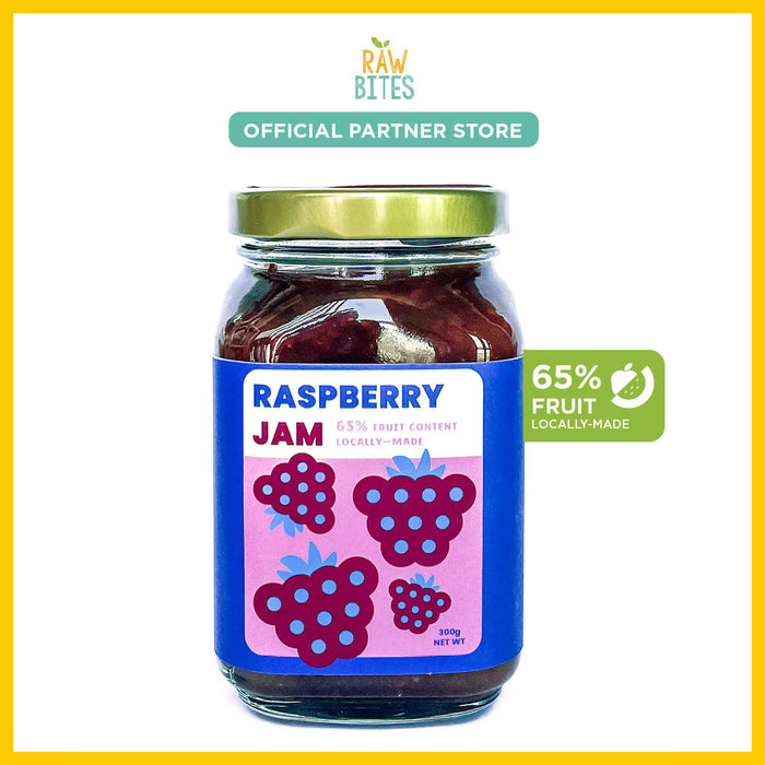 Raw Bites Raspberry Jam 300g (65% Fruit, Locally Made)