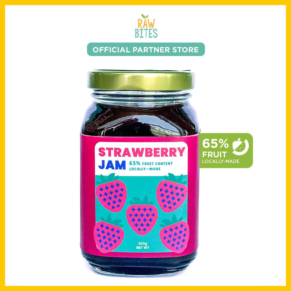 Raw Bites Strawberry Jam 300g (65% Fruit, Locally Made)