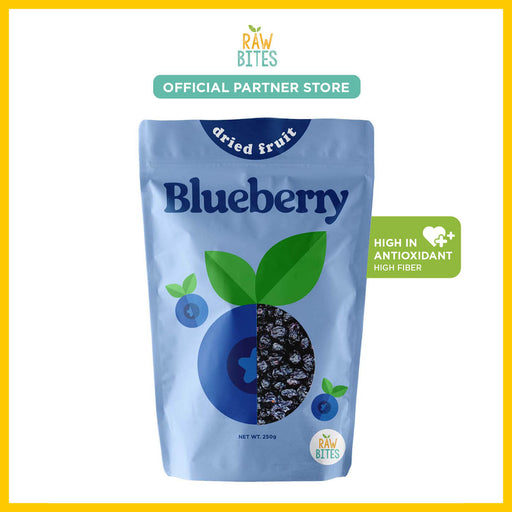 Raw Bites Dried Blueberries 250g (High Fiber, Rich in Antioxidants)
