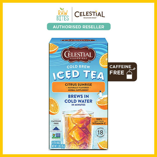 Celestial Seasonings Citrus Sunrise Herbal Cool Brew Iced Tea 35g/18 bags (Caffeine Free, Sugar Free, with Vitamin C)