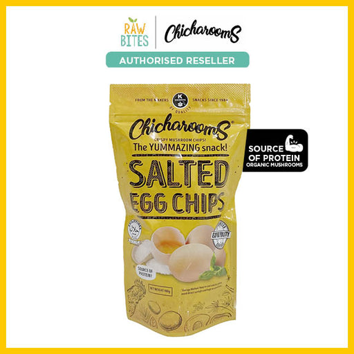 Chicharooms Salted Egg Crispy Mushroom Chips 100g (Halal, Source of Protein)