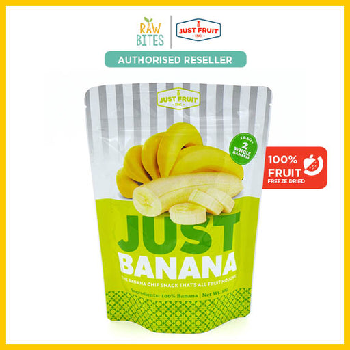 Just Fruit Freeze Dried Banana Chips 30g (100% Fruit, No Sugar Added)