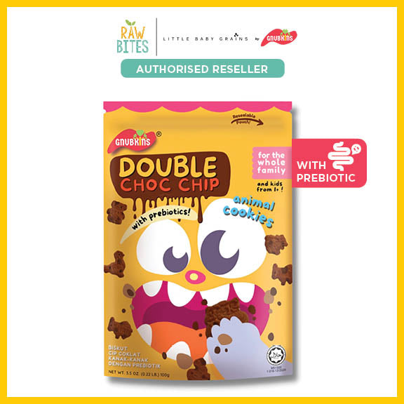 Little Baby Grains Double Choc Chip Animal Cookies 100g [12 mos+] (with Prebiotics)