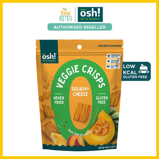 Oh So Healthy! Squash Cheese Veggie Crisps 50g (Gluten Free, Low Cal)