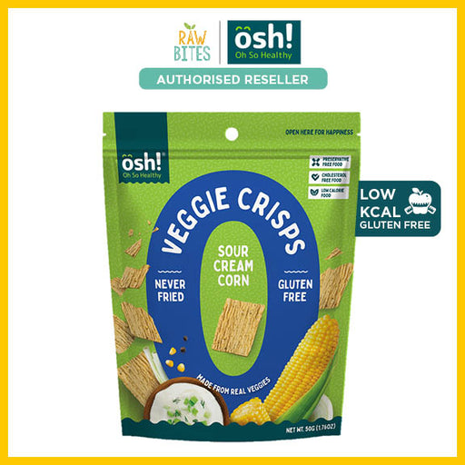 Oh So Healthy! Sour Cream Corn Veggie Crisps 50g (Gluten Free, Low Cal)