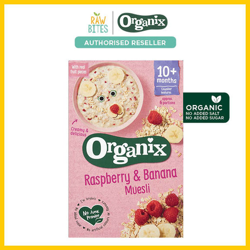 Organix Baby Food Raspberry & Banana Muesli 200g [10 mos+] (Organic, No Added Sugar)