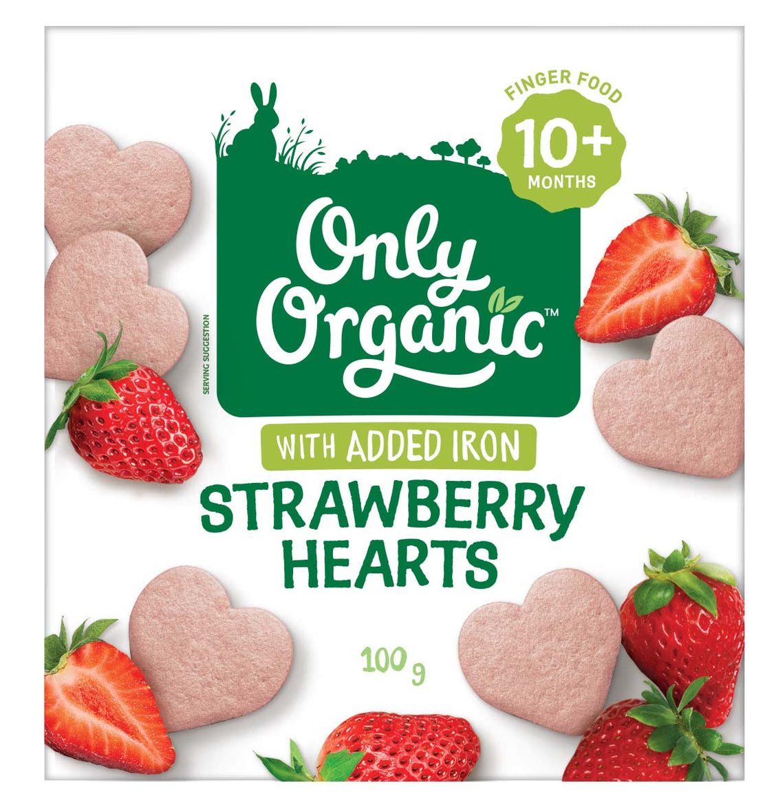Only Organic Strawberry Vanilla & Spelt Biscuits 100g [10mos+] (Iron E ...