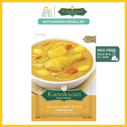 Kanokwan Yellow Curry Paste 3 x 50g (3 sachets)