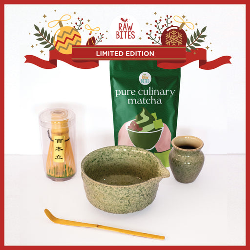 The Essential Ceramic Matcha Set x Raw Bites Culinary Matcha