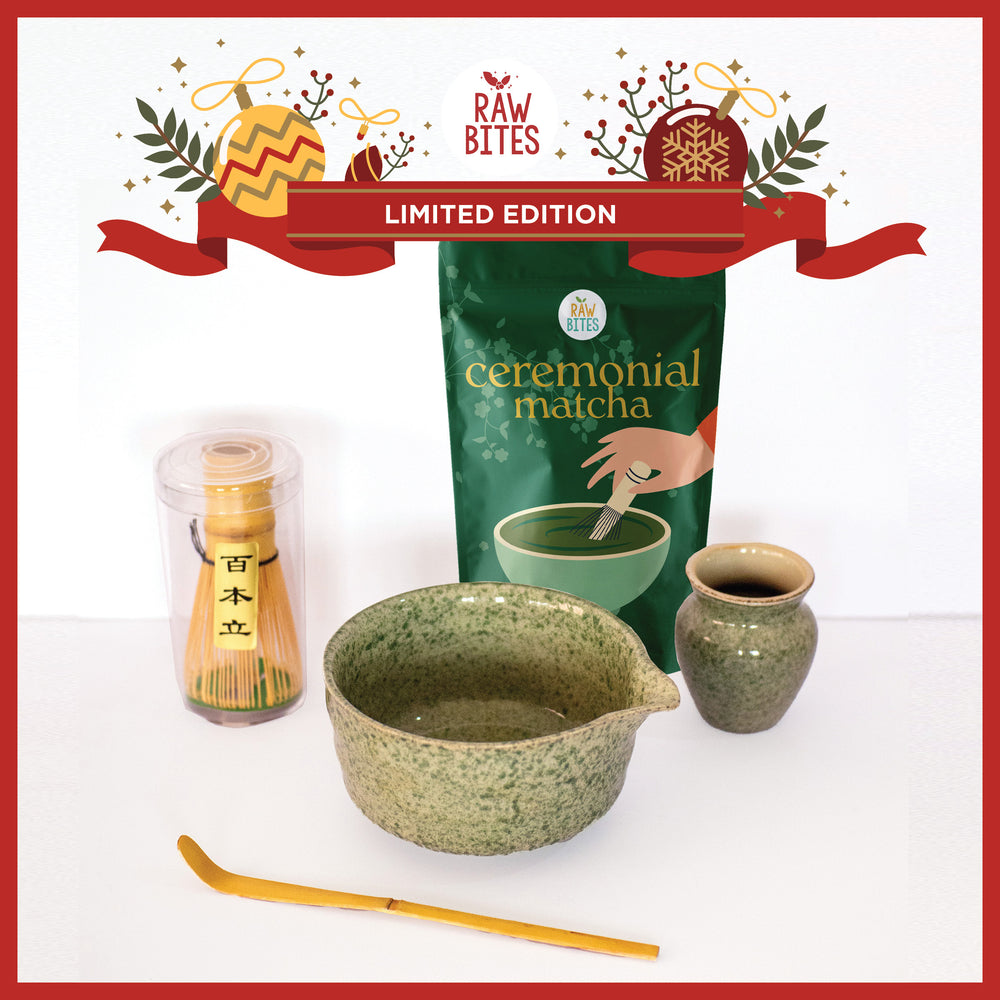 The Essential Ceramic Matcha Set x Raw Bites Ceremonial Matcha