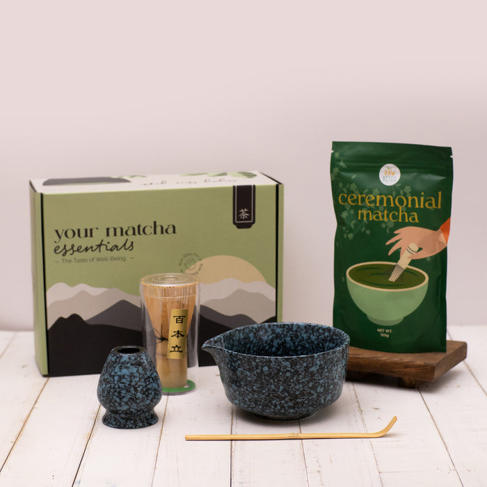 The Essential Ceramic Matcha Set x Raw Bites Ceremonial Matcha