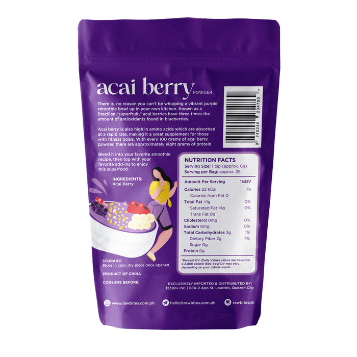 Raw Bites Acai Berry Powder 150g 