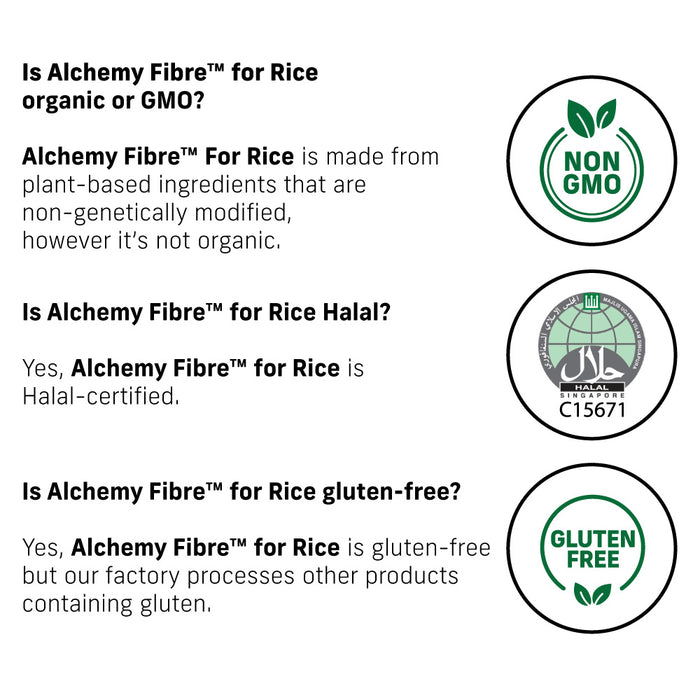 Alchemy Fiber for Rice 700g (Diabetic Friendly, High Fiber) — Raw Bites