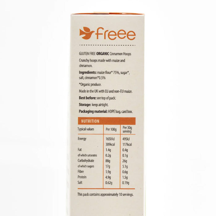 Freee Cinnamon Hoops Cereal 300g