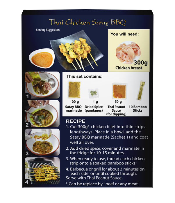 Blue Elephant Thai Cooking Set Satay BBQ 170g