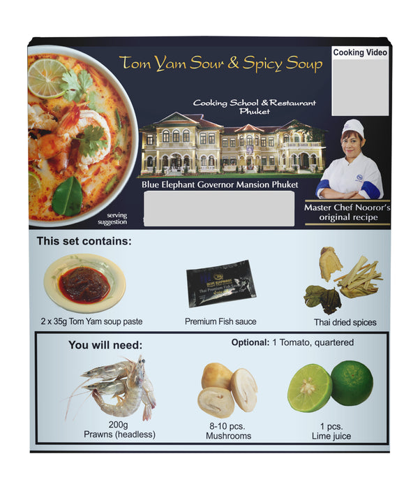 Blue Elephant Thai Cooking Set Tom Yam Sour & Spicy Soup 90g