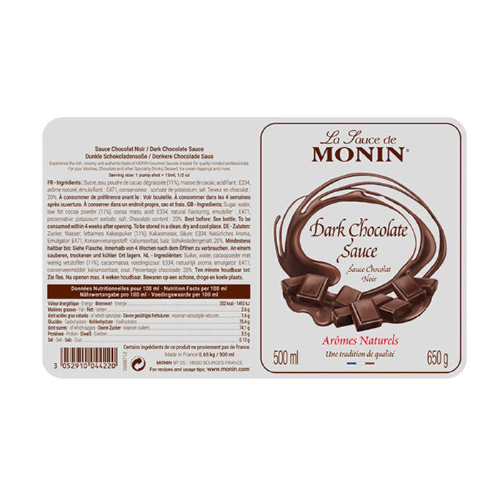 Monin Sauce Dark Chocolate 500ml