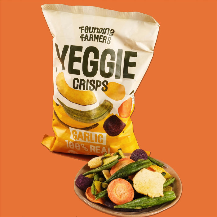 Founding Farmers Mixed Veggie Crisps in Garlic 120g (100% Real Vegetables, Gluten Free, Vegan)