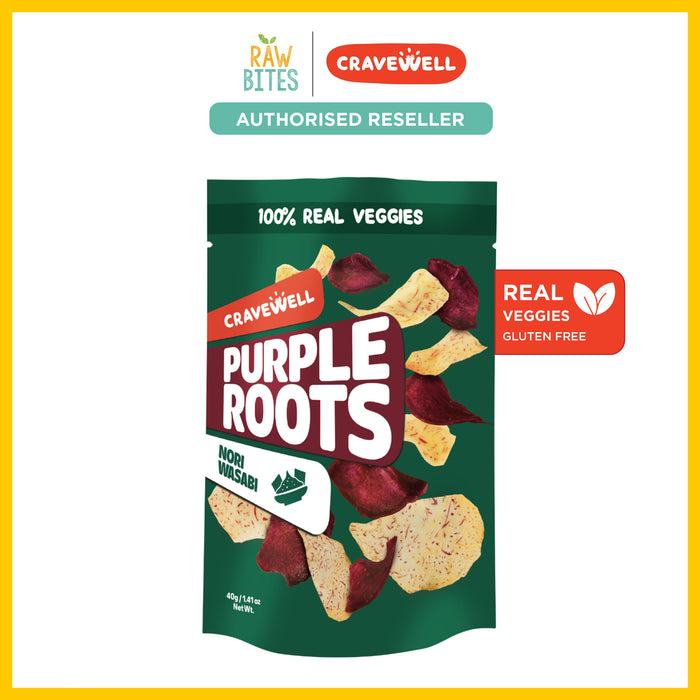 Cravewell Purple Root Crisps Nori Wasabi 40g