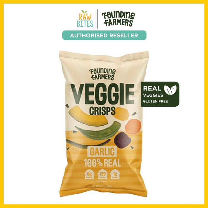 Founding Farmers Mixed Veggie Crisps in Garlic 120g (100% Real Vegetables, Gluten Free, Vegan)