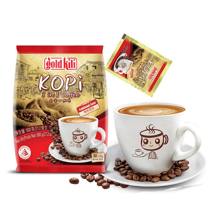 Gold Kili Instant Traditional Coffee 3-in-1 [20g x 30 sachets]
